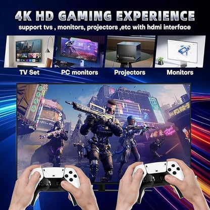 2026 4K HDMI Gaming Console for TV, Plug and Play Video Game System with 2 Wireless Controllers, Built-in Retro Games, Family Entertainment for Kids & Adults (Special Edition 2026)