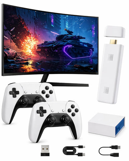 2026 4K HDMI Gaming Console for TV, Plug and Play Video Game System with 2 Wireless Controllers, Built-in Retro Games, Family Entertainment for Kids & Adults (Special Edition 2026)